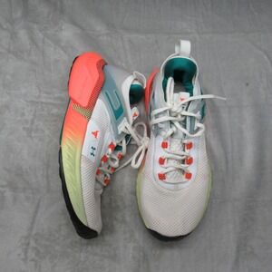 Under Armour Women Training Shoes 8.5 White After Burn Project Rock5 Light Chunk